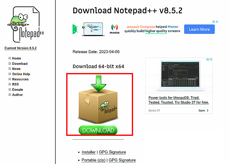 노트패드-최신-버전-다운로드-페이지