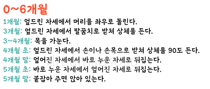 0~6개월 영유아 발달 과정