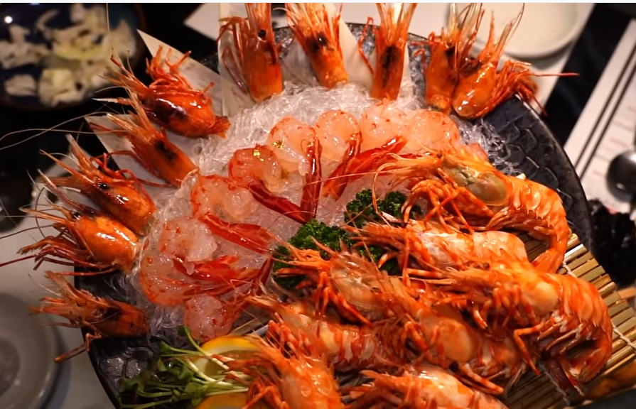 꽃새우영번지 꽃새우 금가루