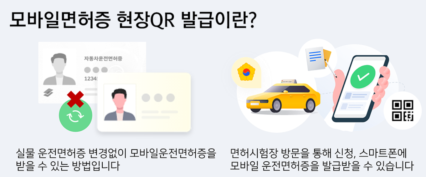 모바일면허증 현장 QR 발급