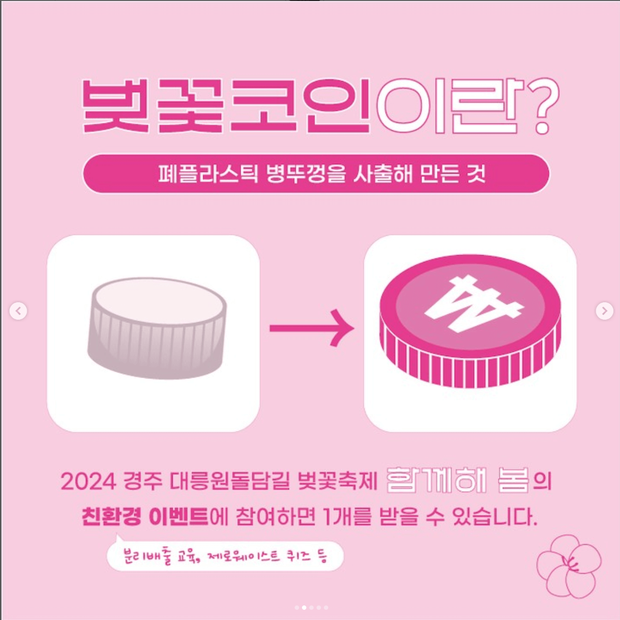 대릉원돌담길벚꽃코인