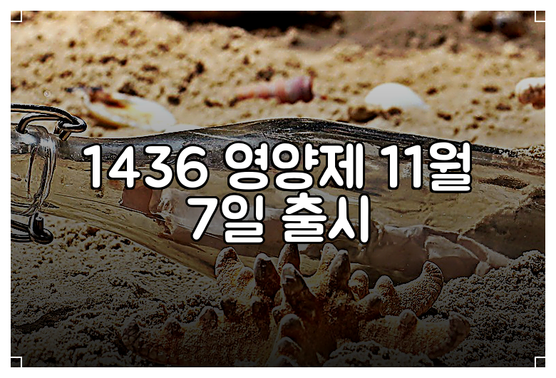 1436 영양제 11월 7일 출시