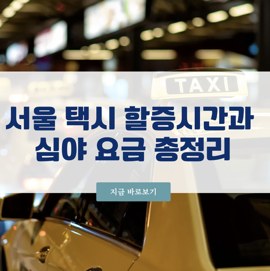 서울 택시 할증