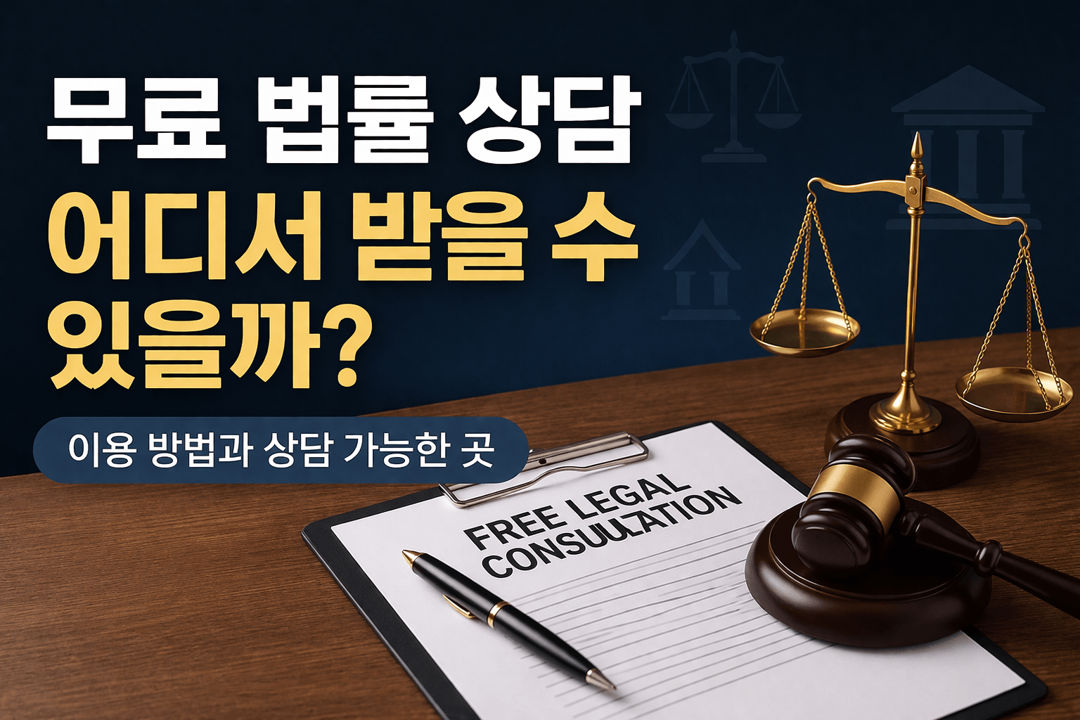 무료 법률 상담 어디서 받을 수 있을까-썸네일