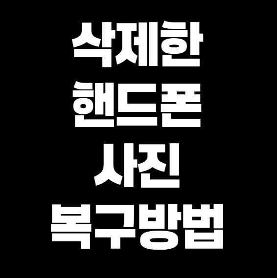 핸드폰에서 삭제된 사진 및 영상 복구 방법