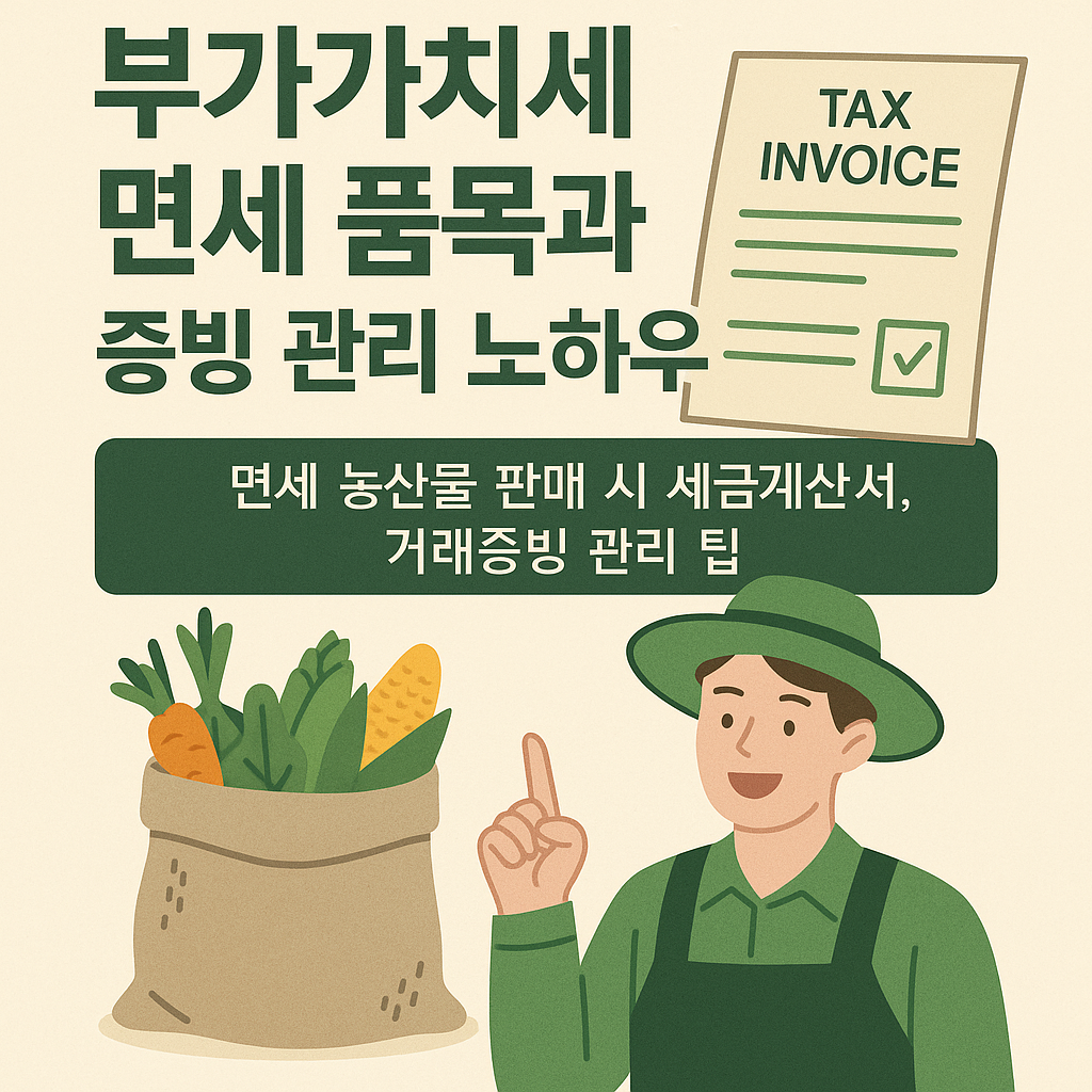 부가가치세 면세 품목과 증빙 관리 노하우