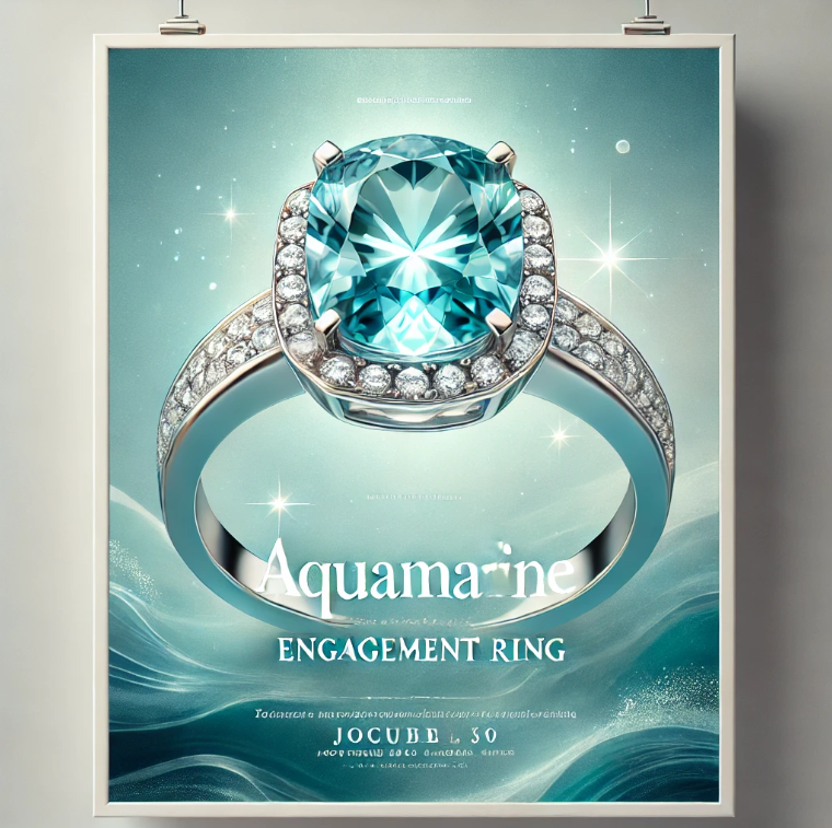 아쿠아 마린 결혼반지