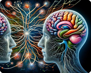 사람과 가까워질 때 뇌에서 일어나는 반응 상징