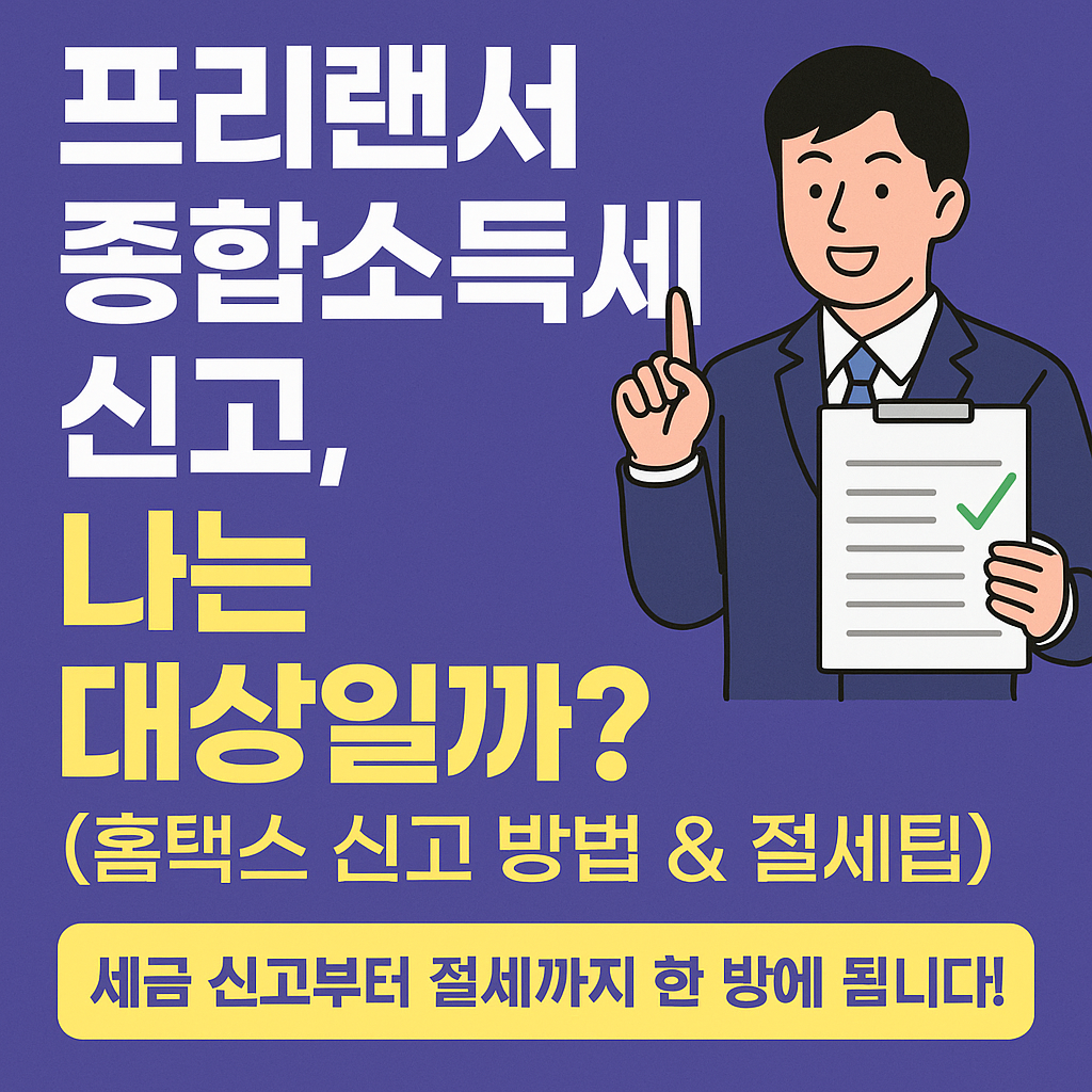 프리랜서 종합소득세 신고