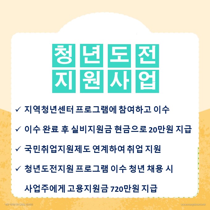 청년도전지원사업 요약 @뮤큐