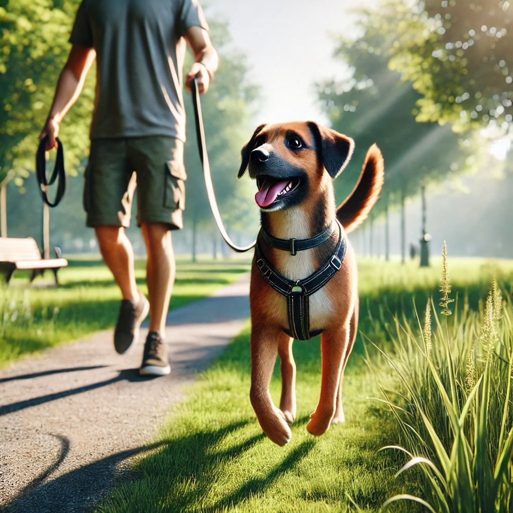 반려견 하네스와 목줄