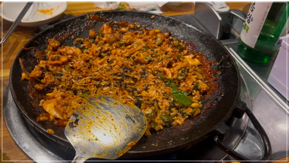 혜화역-명쭈3-메뉴판-2인세트-마지막-볶음밥-나온-모습