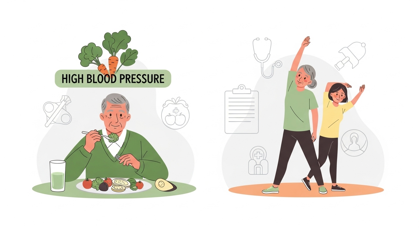고혈압, 혈압낮추기, DASH식단, 고혈압운동, 식단관리, 건강습관, 저염식, 고혈압자연치료, 의사조언, 만성질환관리