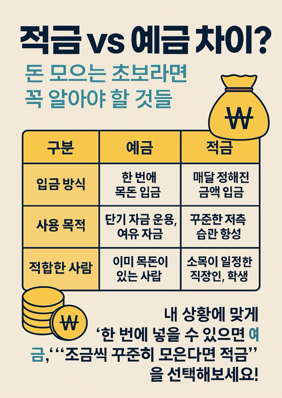 적금 vs 예금 차이