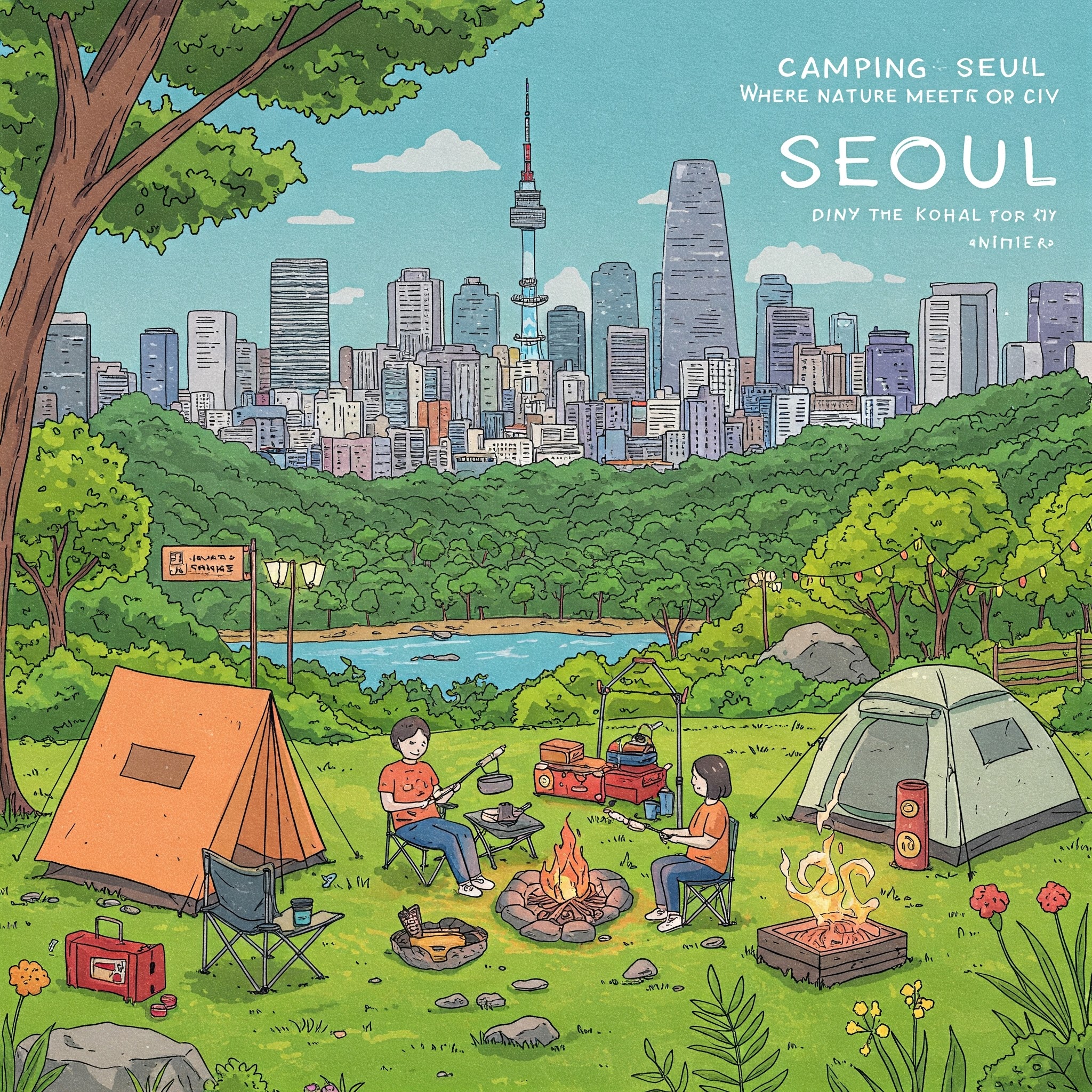 🌸 서울 도심 속 특별한 캠핑 명소 완전 정복! 놓치면 1년 후회! 🏕️