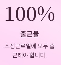 주휴수당 지급조건과 계산법 - 출근율