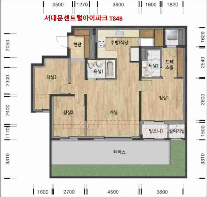 서대문센트럴아이파트-T84B-평면도
