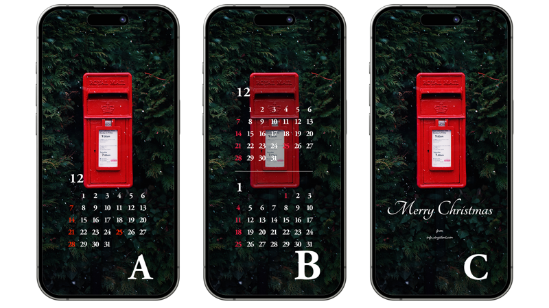 05 빨간 우체통 ABC - 2025년12월 아이폰배경화면