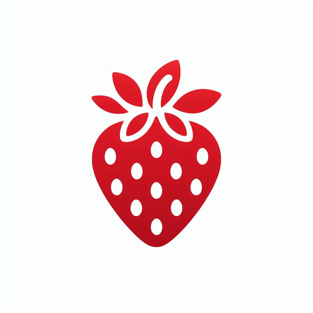 빨간색 딸기 로고 4