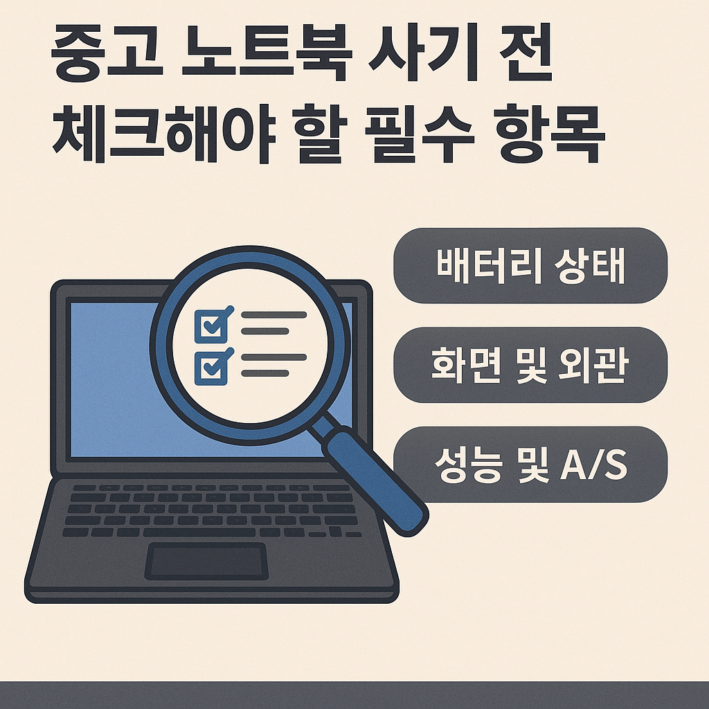 중고 노트북 사기 전 체크해야 할 필수 항목