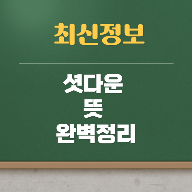 셧다운 뜻