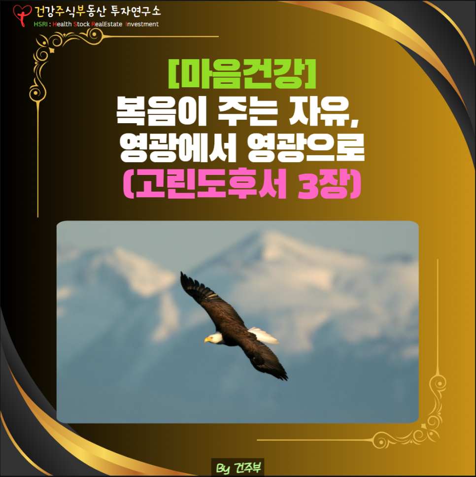 창공을 나르는 독수리 처럼 복음이 주는 자유를 누리세요(글 그림 : 건주부, 그림 출처 : Canva)