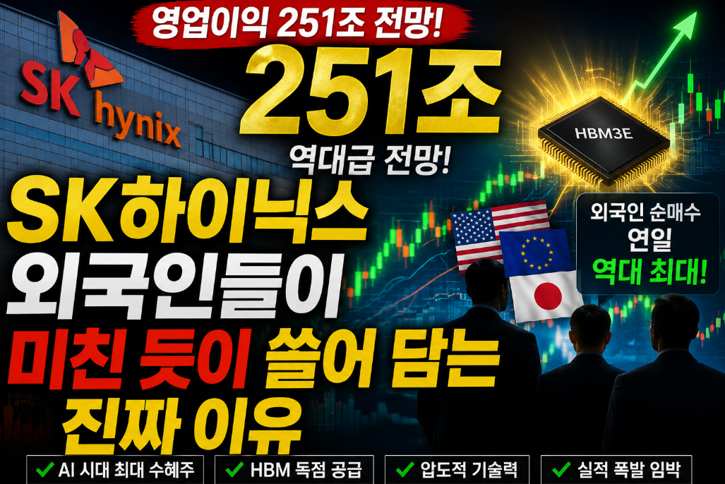 SK하이닉스 외국인 폭풍매수, 영업이익 251조의 비밀