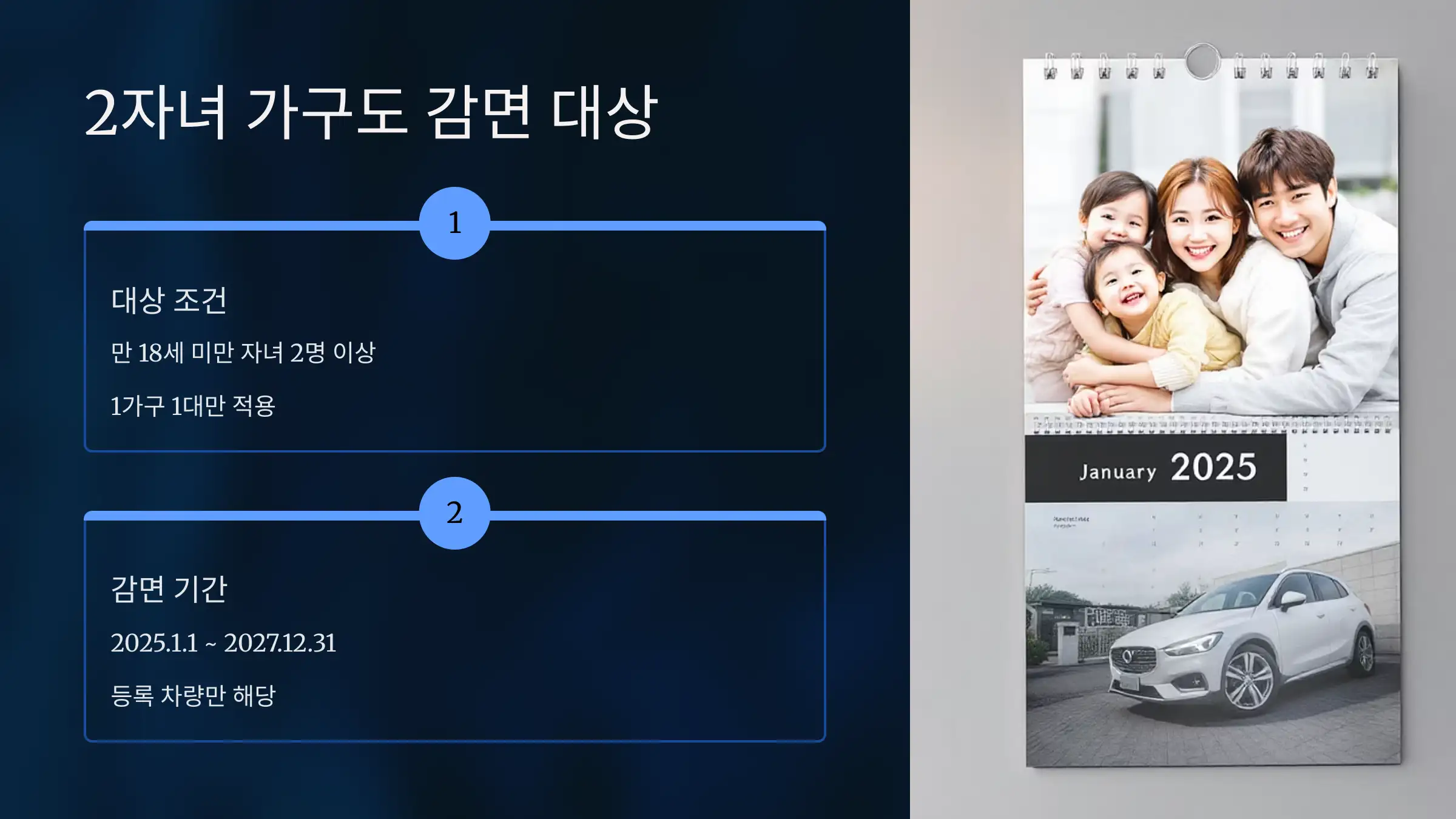 2자녀도 감면 대상입니다