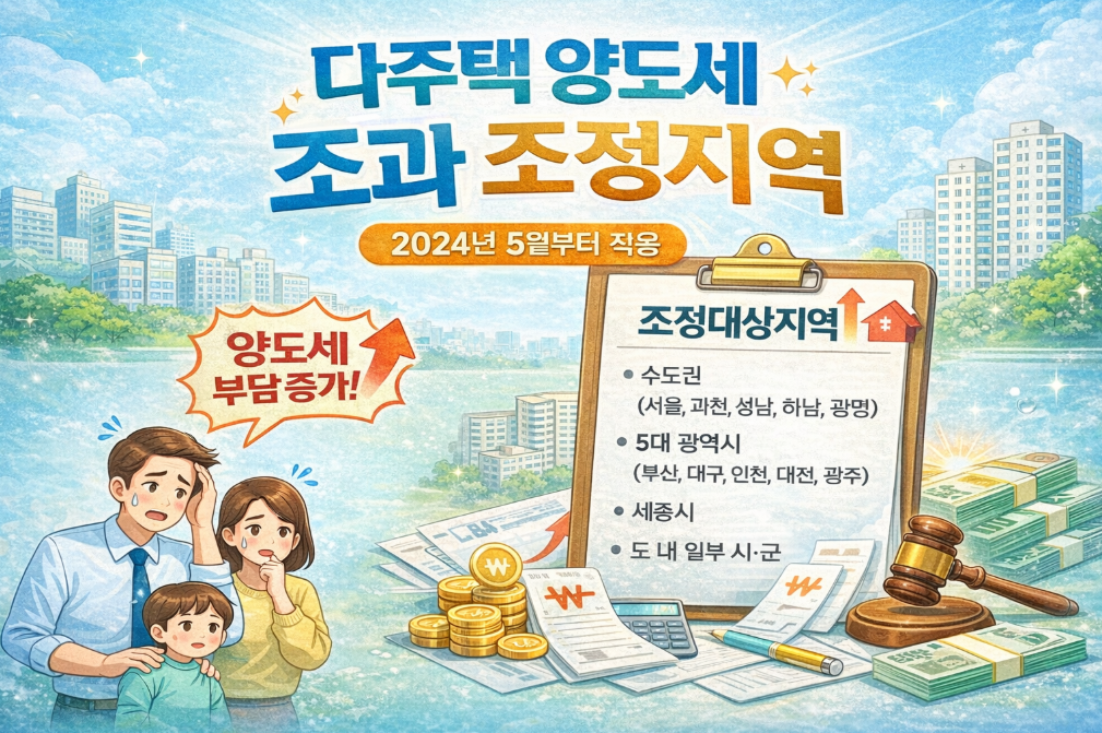 다주택 양도세 중과 조정지역 완벽 정리