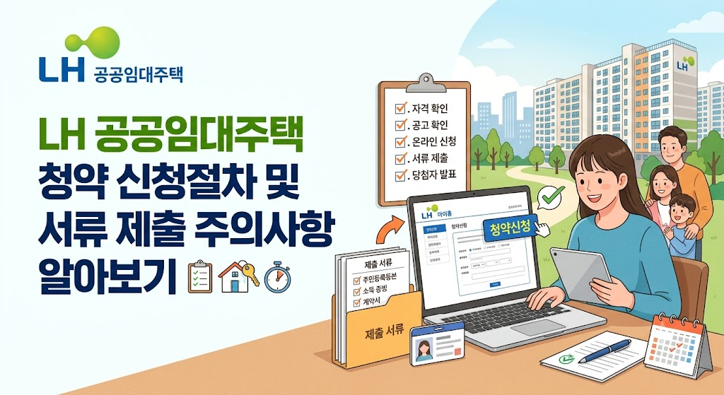 LH 공공임대주택 청약 신청절차 및 서류 제출 주의사항 알아보기