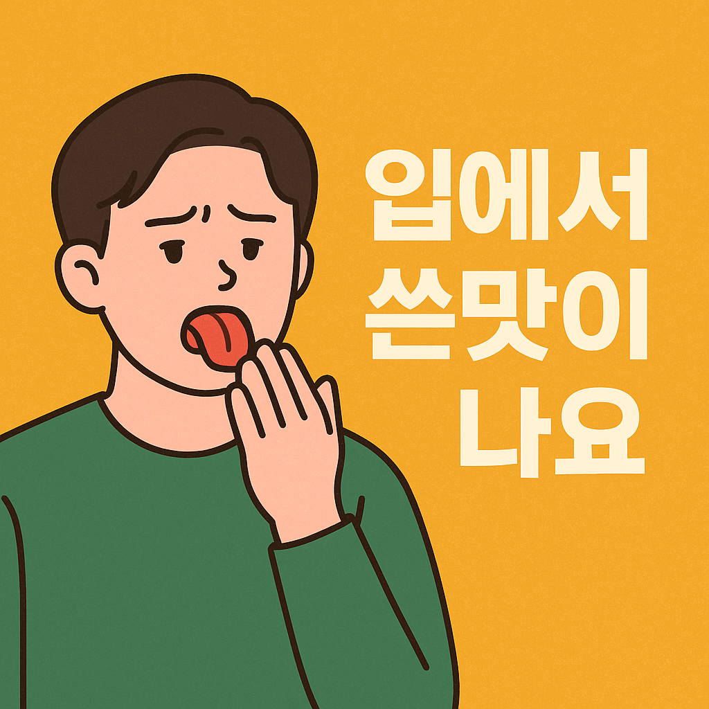 입에서 쓴맛이 나요