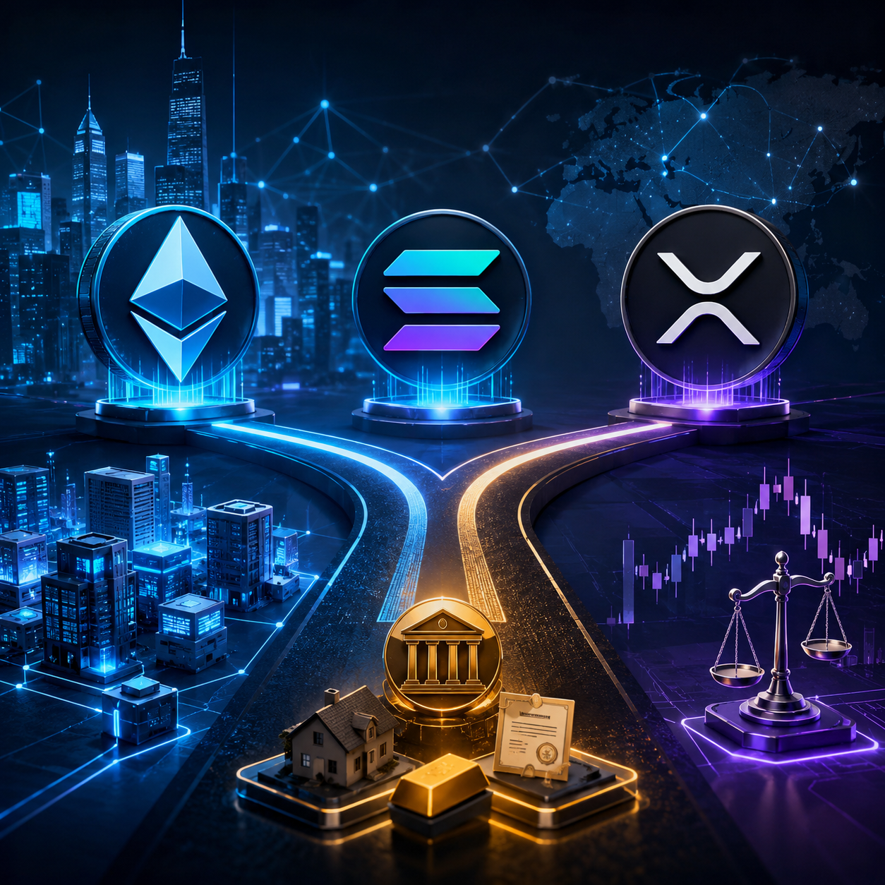 이더리움·솔라나 지금 살까? (시장구조, RWA, XRP)