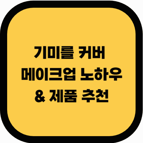 기미를 커버하는 메이크업 노하우 & 제품 추천