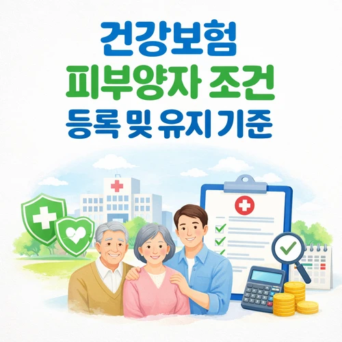 건강보험 피부양자 조건 등록 및 유지 기준