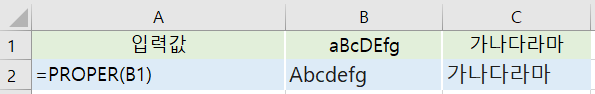 첫 글자를 대문자로 바꾸는 함수(PROPER)