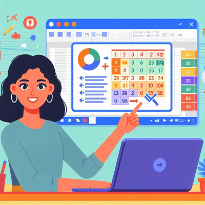 수학적인 데이터를 다루는 스프레드시트 화면