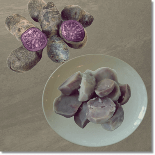 자색 감자 먹는 법과 주의점, 삶은 자색 감자