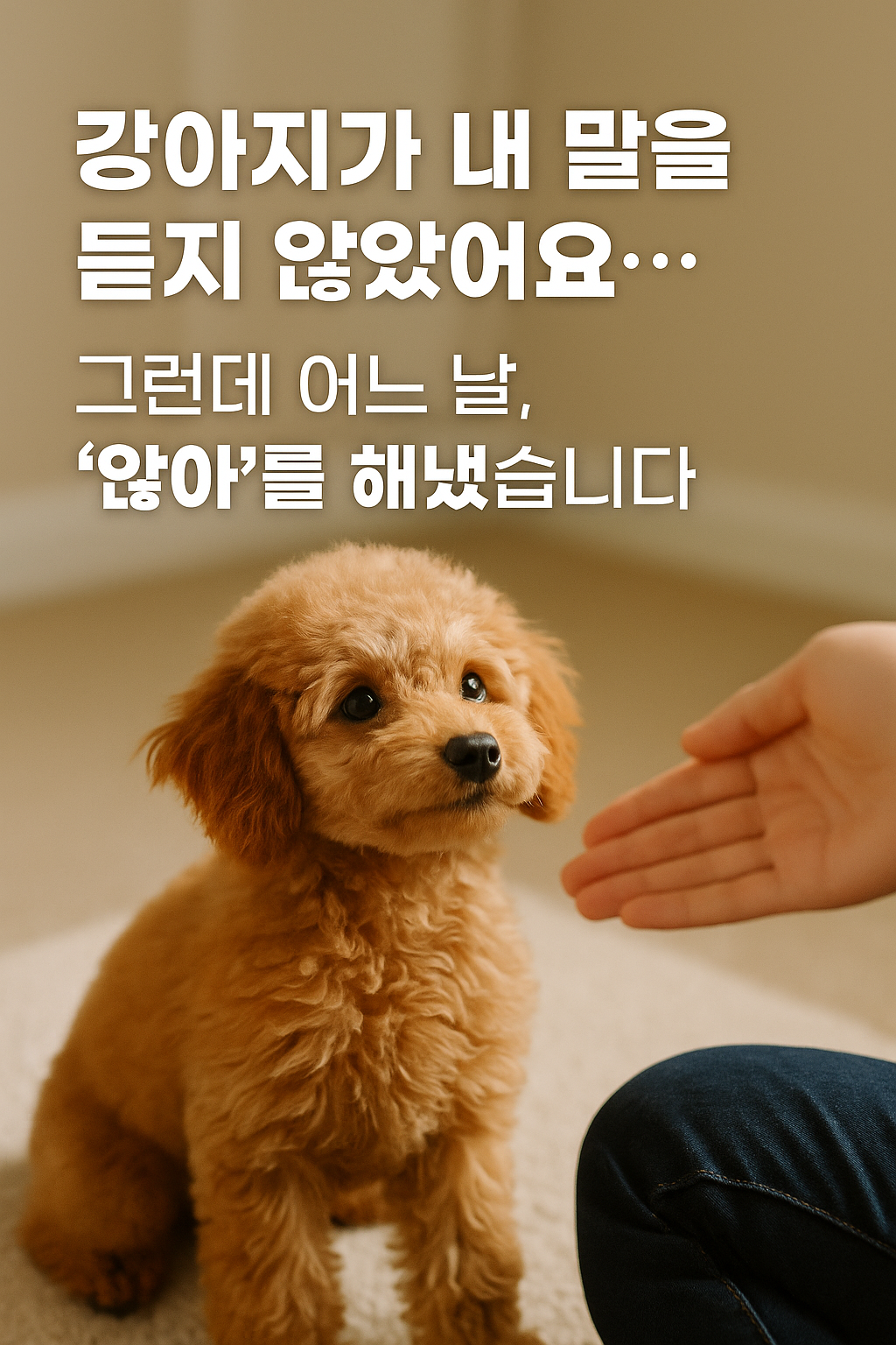 강아지 훈련시켜 앉아를 해낸 기특한 모습