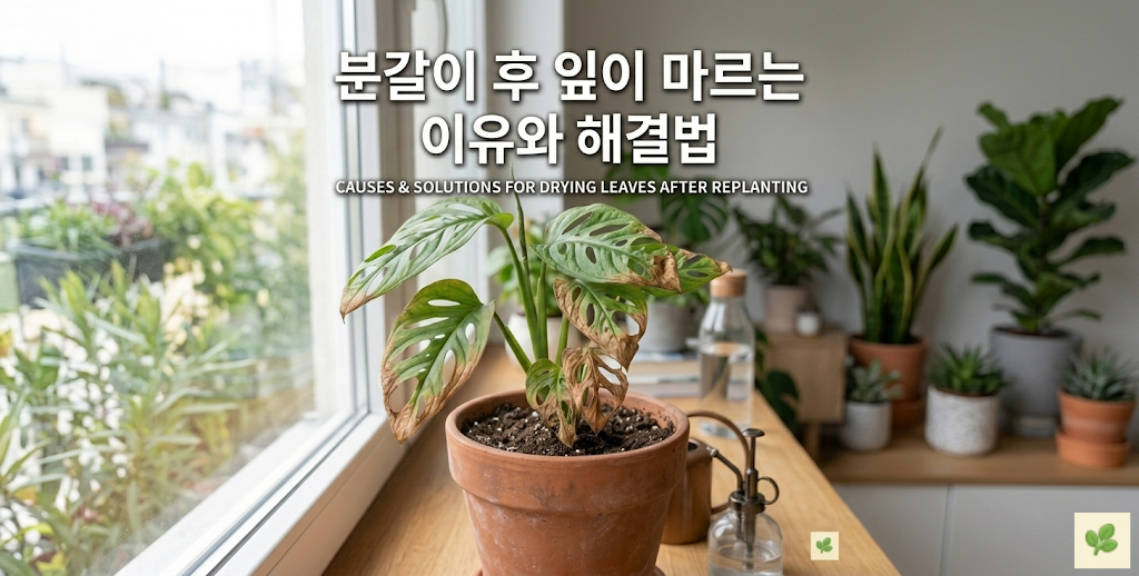 분갈이 후 잎이 마르는 이유와 해결법