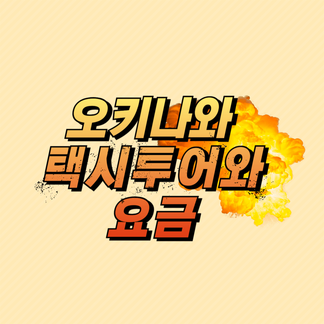 오키나와 택시투어와 요금