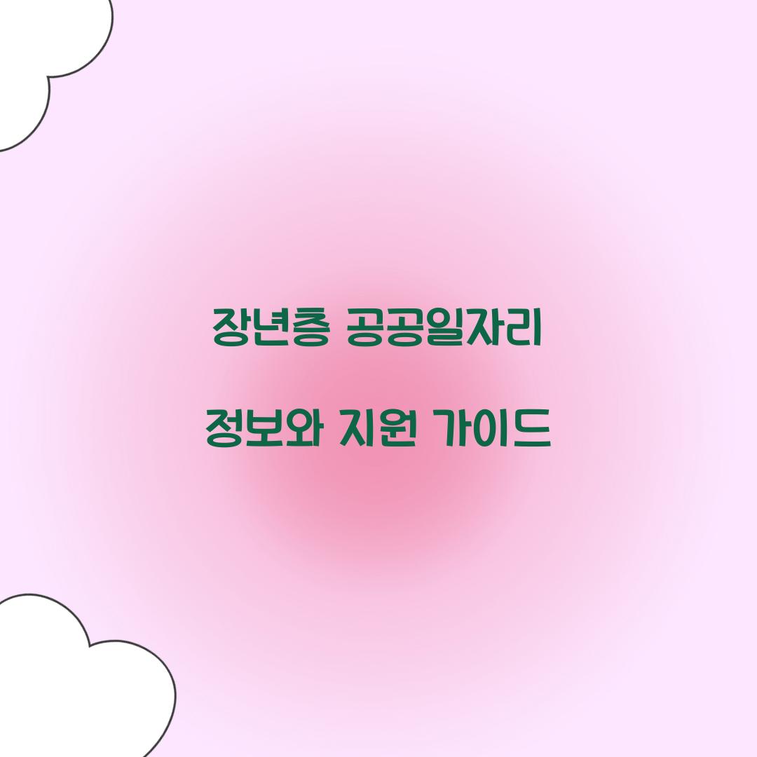 장년층 공공일자리