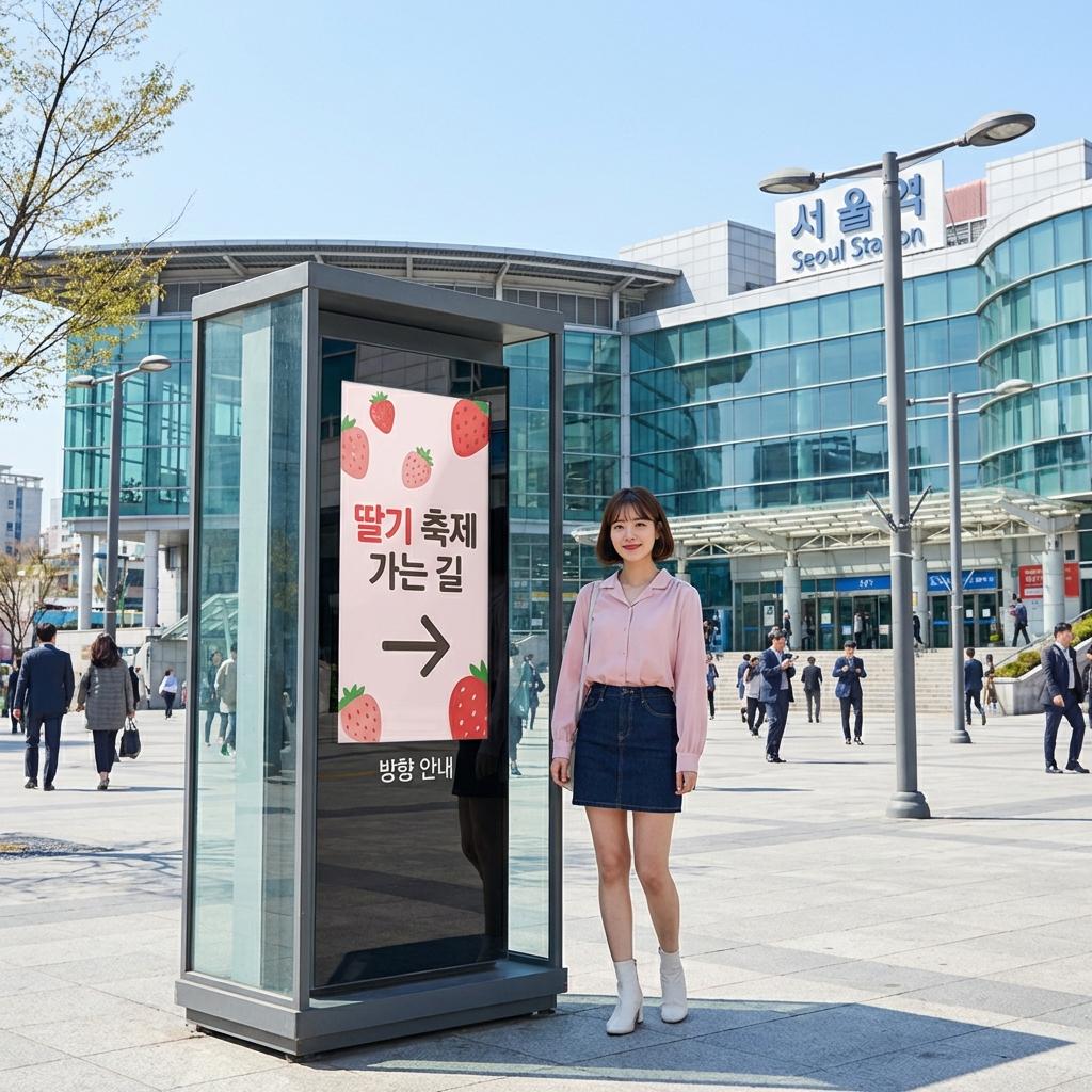 기차 여행자를 위한 논산역에서 딸기축제장 가는 법