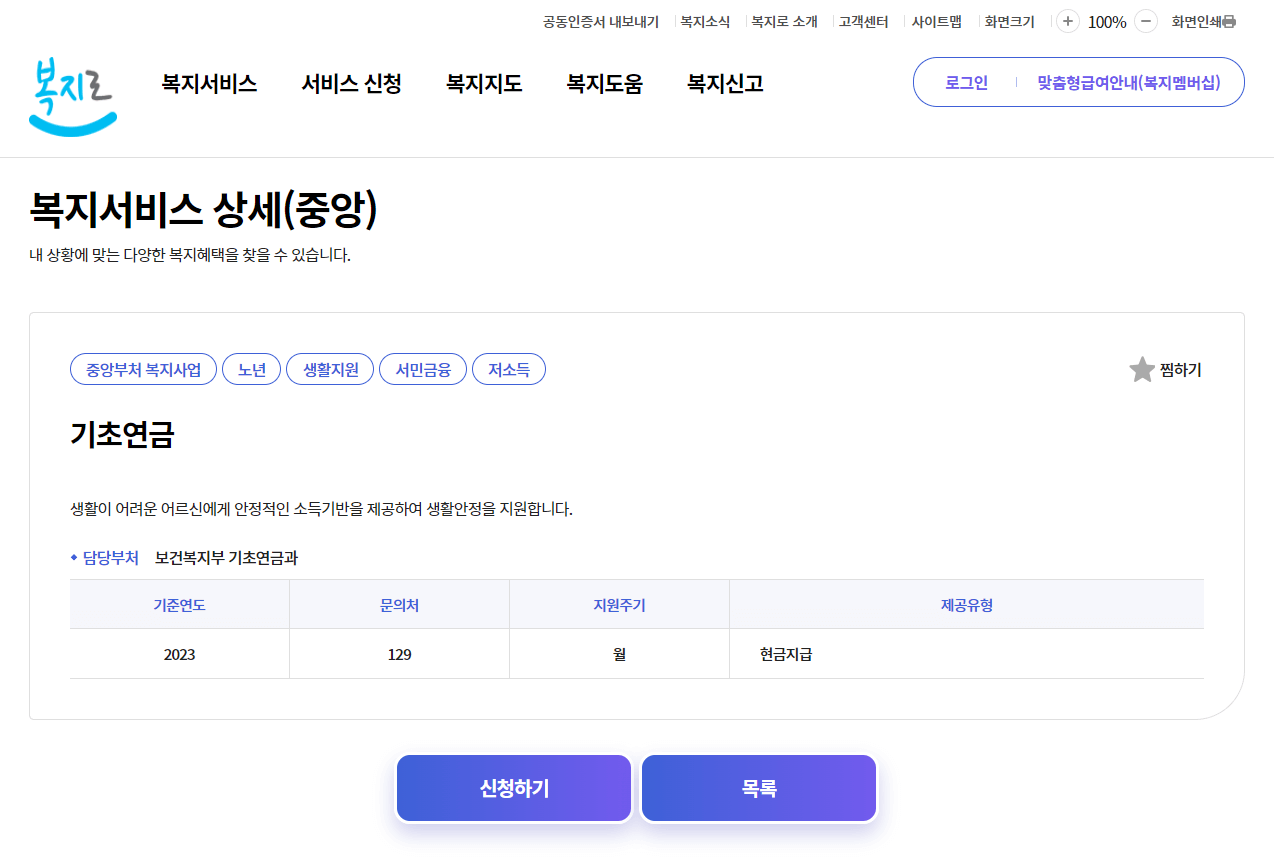 기초노령연금(기초연금) ; 수급자격, 수급액, 신청방법 알아보기(2024년)