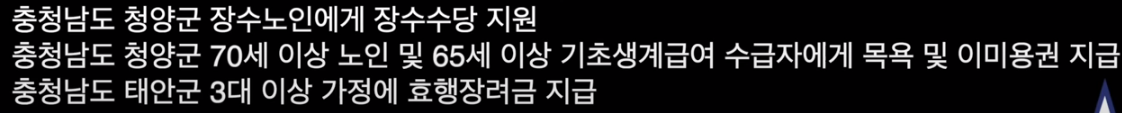 지역별 복지제도