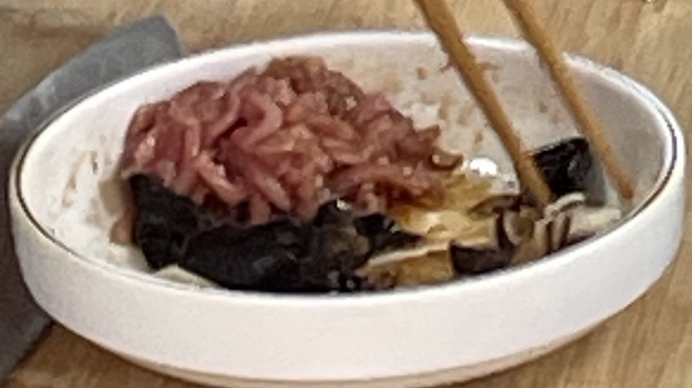 한식조리기능사 실기시험 준비 - 잡채 - 표고버섯, 목이버섯, 소고기 양념하기