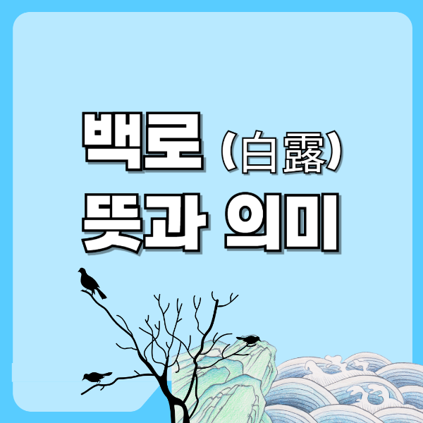 백로 뜻과 의미 텍스트 썸네일 이미지