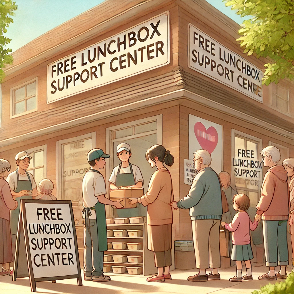 무료 도시락 지원센터 AI 이미지