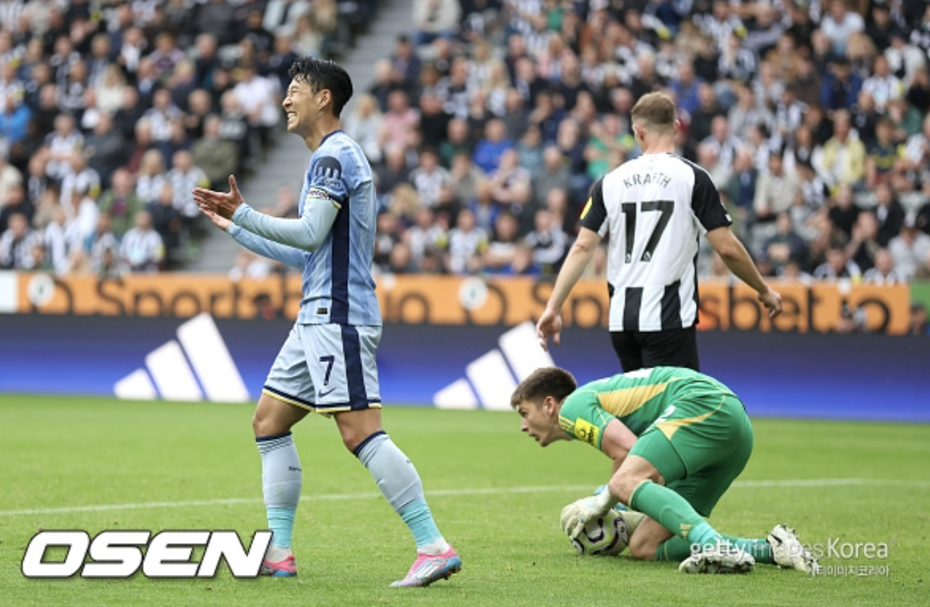 뉴캐슬 원정 경기에서 1:2로 패한 토트넘(사진출처.게티이미지코리아)