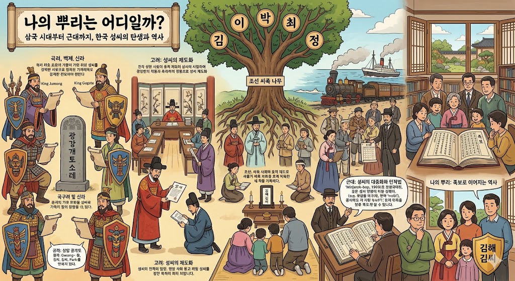 삼국 시대부터 근대까지, 한국 성씨의 탄생과 역사