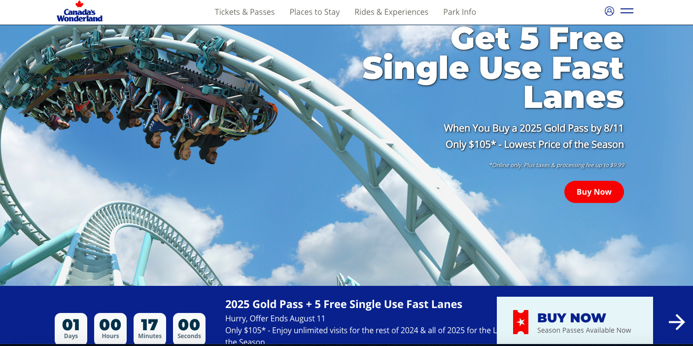 원더랜드 공식 홈페이지.